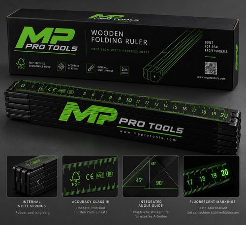 2 m Wooden Folding Ruler