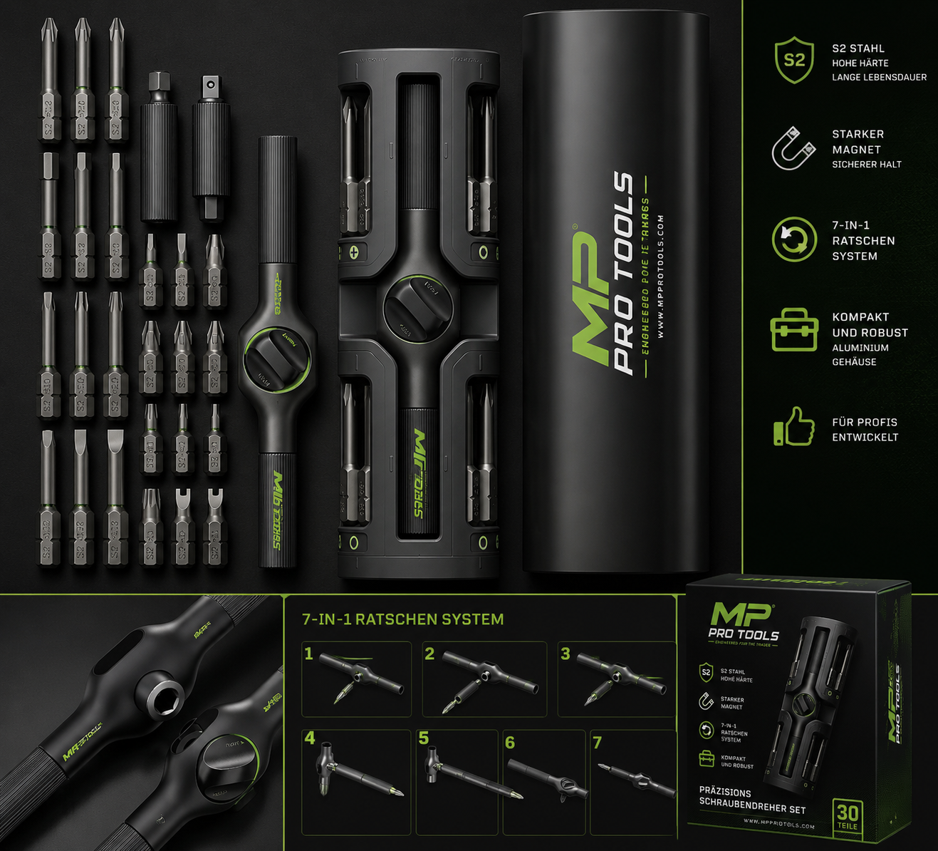29-in-1 Professional Ratcheting Screwdriver Set